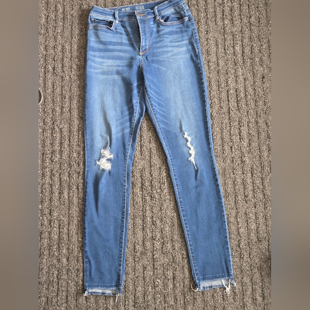 Blue Skinny Distressed Jeans
